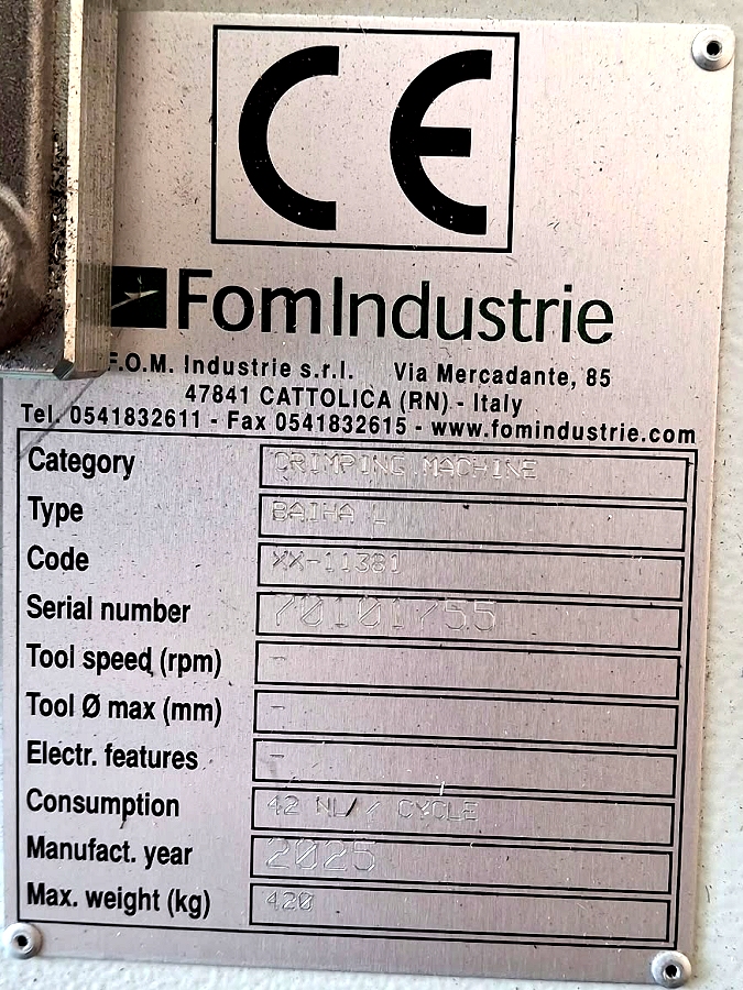 Fom Baiha L corner crimper for aluminium - Photo 2